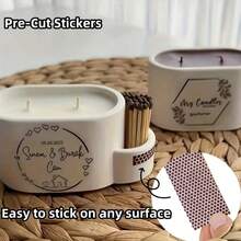 30/60pcs Match Striker Papers With Adhesive, Rectangle Match Striker Stickers Match Striker Paper Sheets For Match Rack Cymbal Paper Replacement (Brown),Adhesive DIY Candle Striker Paper Stickers, Rectangle Adhesive Striker Paper Stickers