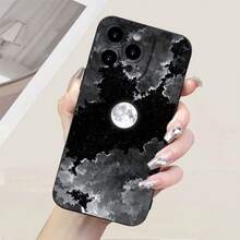 1 funda de teléfono personalizada de TPU elegante y silenciosa con diseño creativo de nubes y satélites, anti-suciedad y duradera, que proporciona protección contra golpes y caídas para varios modelos de , adecuada para  17/17 Pro/17 Pro Max/17 Air/ 16/16 Pro/16 Pro Max/16 Plus/ 15/15 Pro Max/15 Pro/15 Plus/ 14/14 Pro/14 Plus/14 Pro Max/ 13/13 Pro/13 Pro Max/12/12 Pro/12 Pro Max/11/11 Pro/11 Pro Max/XR/X/XS/XS Max. Es el regalo de cumpleaños perfecto para novias, novios, esposos, esposas, amigos o para uno mismo, innovador y a la moda, adecuado tanto para hombres como para mujeres. - Negro 2011 - Ver 1