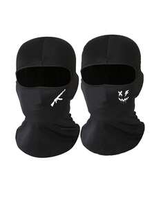 1件/2件装 男女通用 秋冬季骑行拉法帽，户外摩托车全脸面罩保暖帽，适合日常骑行、徒步、滑雪、旅行