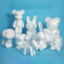 1件装DIY玫瑰熊手工套装 - 泡沫泰迪熊制作材料包，适合情人节和母亲节装饰，包含拥抱熊、多种尺寸的泰迪熊、兔子、狗狗模具及模型配件，手工家居装饰