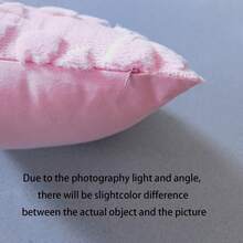 2pcs/1pc Plush Embroidered Heart Shaped Throw Pillow Cover, Suitable For Home Decor, Living Room, Bedroom, Sofa, All Seasons