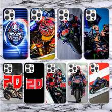 Funda de teléfono suave Fabio Quartararo Moto NO.20 compatible con  16 15 14 13 12 11 Pro Max 16E X XR XS 7 Plus 8 + SE patrón personalizado, compatible con funda de  17, funda de  17 Pro, funda de  17 Pro Max - 3 - Ver 1