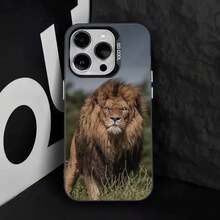 L-Lion Animal Phone Case For  17,16,15,14,13,12,11,Pro,Max,Plus,E,Air,Mini Black Tpu Cover.Holiday Phone Accessories. - Z8 - Xem 6