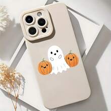 2026 nueva funda de teléfono esmerilada, funda de teléfono con impresión de fantasma de Halloween y calabazas para iPhone 17 14 13 12 11 Pro Max Se 2022  Galaxy S23 S22 S21 S20 A54 A53 A34 A33 A23 A22 A14 A13 A12 A03s funda protectora para pareja regalo de teléfono para novio novia regalo de vacaciones - Negro - Ver 6
