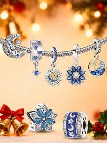 1件时尚日月串珠手链，适合女性DIY珠宝和配饰装饰