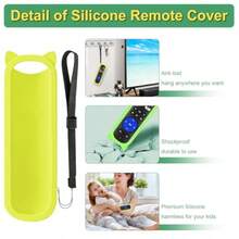 AWYYPack Of 2 Universal Remote Compatible With Roku Remote And Roku TV Remote For Roku Box 1 2 3 4 Express Premiere Ultra For  Hisense Onn Hitachi JVC RCA Roku TV Wr Anti-Lost Case - 2xRemoteGreenCaseYellowCase - View 6