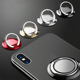 360 Degree Rotating Finger Ring Grip Phone Holder, Multifunctional Adhesive Universal Car Mount Stand