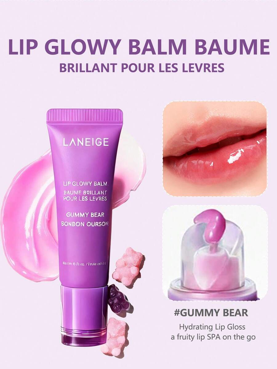 Laneige 10g Lip Gloss Balm, Containing Moisturizing Essence, Non-Sticky Nourishing, Fruity Lip Oil, Creates Glossy Lip Effect, Korean Dewy Makeup Look - Gummy Bear - View 1