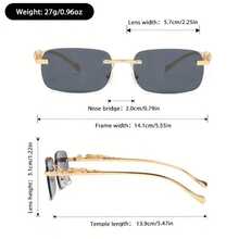 [HOYNI] 品牌设计时尚无框高端眼镜，四季皆宜，优雅高端男女通用眼镜，时尚礼品 - 时尚配饰 - 彩色 - 查看 3