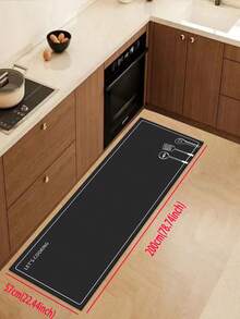 [HOT!!!] 1 tấm thảm bếp cao su mềm, dày 3,5mm, màu đen trơn có họa tiết đồ ăn, phong cách tối giản và thời trang, thảm bếp thấm nước, có thể cắt tỉa cho vừa với bếp, chất liệu vải bề mặt, lớp xốp ở giữa, lớp cao su ở dưới, thích hợp làm thảm bếp, trang trí nhà bếp, trang trí đám cưới, trang trí nhà cửa, thảm phòng tắm, thảm lối vào, thảm phòng giặt, thảm hành lang, thảm phòng khách, v.v. - màu đen - Xem 13