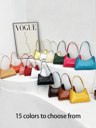 Hot Retro Shoulder Bag, Fashionable Crocodile.Underarm Bag, Crossbody Bag, Handbag,Commuter Bag,With High-Quality Material.Durable And Lightweight,Phone, Credit Card, Keys.Work, Travel, Shopping.For Gift Wife, Mother, Girlfriend,Valentine's Day, Easter, Anniversary, Thanksgiving, Travel, Etc,Working, Vacation