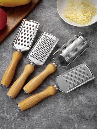 1pc Stainless Steel Multifunctional Ginger Shredder, Carrot Grater, Lemon Zester, Cheese Grater, Flat Plane Grater For Kitchen