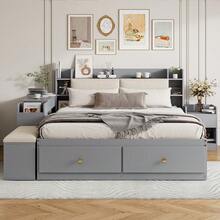 Sofa Bed Set - Gray + Wood + 140cm*200cm - View 11