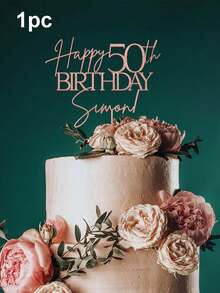 1/3/5 piezas Decoración para pastel de boda, Decoración personalizada para pastel, Decoración rústica para pastel de boda, Decoración personalizada Sr. y Sra. para pastel, Decoración para pastel de boda, Boda dorada, Diseño elegante - Multicolor - Ver 16