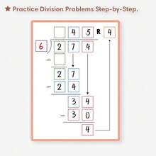 10 piezas de pizarras de práctica de división matemática de doble cara reutilizables con hojas de trabajo de borrado en seco para niños de escuela primaria, aprendizaje de división larga con pizarras blancas - Multicolor - Ver 13