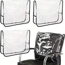1pc Transparent PVC Salon Hair Dye Chair Protective Cover - Clear - View 9