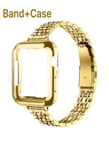 14毫米超薄不锈钢表带，兼容，搭配柔软防刮的金色TPU保护壳，适用于 Series 11/10/9/8/7/6/5/4/3/2/1/SE/SE2，尺寸包括38毫米、40毫米、41毫米、42毫米、44毫米、45毫米、46毫米和49毫米。内置屏幕保护膜，防震保护壳。金色表带，适合女性在派对、聚会、海滩活动、日常穿搭等场合佩戴，也是圣帕特里克节送给成年女性的礼物，尽显奢华纤细之美。 - 金色 - 查看 18