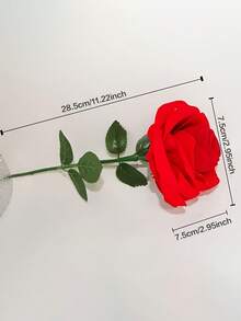 1 قطعة - صندوق خاتم على شكل وردة مخملية، باقة فردية، هدية عيد الحب، دعامة للخطبة، عنصر ديكوري، هدية عيدية، ديكور وردة - متعدد الألوان - مشاهدة 5