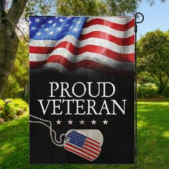 1 pieza, Bandera de jardín orgullosa, Bandera de jardín del Día de EE. UU., Bandera de agradecimiento, Bandera de jardín patriótica de doble cara para el Día de la Independencia, Decoración del hogar, Decoración exterior, Decoración del patio, Decoración del jardín, Decoración festiva, Sin asta de bandera 12x18in