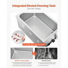 Commercial Food Warmer, 1200W Electric Stainless Steel Steam Food Warmer, Fast Heating Countertop Buffet Bain Marie With Detachable Power Cord, For Catering, Restaurants, Parties & Buffets - 3 1/3-inch Basins, 20cm High - View 5