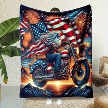 1PC 280gsm1pc American Deer Elk Camo Pattern Print Blanket, Cozy Fleece Throw Couch & Bed, Office Camping Travel Home Decor, Warm Comfort