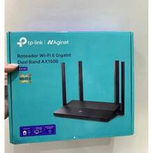 Roteador TP-Link EX141 WI-FI 6 AX1500 Preset Dual Band Gigabit - Preto - Visão 1
