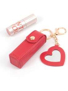 Mini Lipstick Storage Bag, Light Lipstick Lip Glaze Storage Bag, Makeup Bag With Makeup Mirror, Storage Accessories With Hook That Can Be Hung On The Bag, Ideal Makeup Bag For S To Go Shopping, Holiday Gifts - Multicolor - View 3