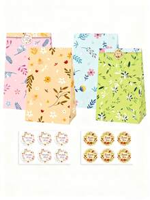 12 túi quà họa tiết hoa, túi tote hoa nhiều màu sắc, túi quà tặng sinh nhật, trang trí chủ đề mùa xuân, trang trí đám cưới sinh nhật, quà tặng khách mời, quà tặng cho em bé, bao bì quà tặng, đồ dùng đám cưới, ngày Valentine - Nhiều màu - Xem 7