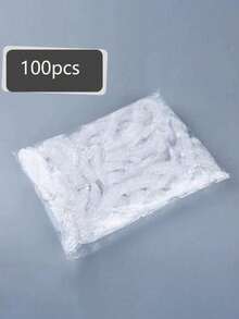 100pcs/50pcs/10pcs Disposable Shower Caps For Women, Waterproof And Oil-Proof, Bathing Hair Cover, Home Use, Hair Treatment, Hair Dye, Plastic Shower Cap, Extra Large & Thick - Multicolor - View 7