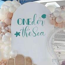 HAWTOneder The Sea Decal - Ocean Themed Wall DecalUnder The Sea 1st Birthday Party Decorations Starfish And Seashell Stickers For Balloon Archs - OnedertheSeaGreen - Xem 4