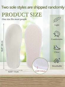 1 Paquete (1/3/5 Pares) Zapatillas desechables de tela no tejida con puntera cerrada, adecuadas para hoteles, spas y uso doméstico - Suaves, transpirables, higiénicas, unisex - Ideales para viajes, masajes y relajación, también imprescindibles para viajes de verano, fitness, estudio, camping, vacaciones, viajes y cruceros - Multicolor - Ver 2