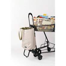 Cocoro 484944 Florian - Carrito de Compras 22 L, Incluye Gancho para Equipaje, patrn Floral, Plegable, Aislado, trmico, Bolsa ecolgica, Elegante, Lindo, Simple, cmodo, - An. 30 x Pr. 18,5 x Al. 40,5 cm + Azul marino - Ver 4