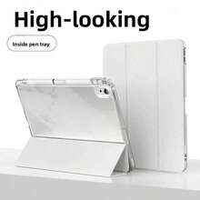 With Pencil Holder, Silicone Material & Tri-Fold Design & New Year 2024-2025,Fold Tab S7 + (12. 4-Inch) Tablet, Foldable Non-Slip Adjustable Bracket Flexible Hybrid Tablet, Suitable Air4th/Air5th (10. 9 Inches)/8/9 Th (10. 2 Inches) 5th/6th/Air1/Air2 (9. Inches) Air3rd (10. 5 Inches) Pro (11 Inches) 10th Geration Shock, A Good Choice And Girlfrids. . Accessories. - 黑色 - 查看 1