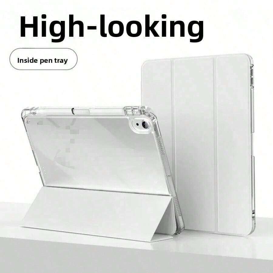 With Pencil Holder, Silicone Material & Tri-Fold Design & New Year 2024-2025,Fold Tab S7 + (12. 4-Inch) Tablet, Foldable Non-Slip Adjustable Bracket Flexible Hybrid Tablet, Suitable Air4th/Air5th (10. 9 Inches)/8/9 Th (10. 2 Inches) 5th/6th/Air1/Air2 (9. Inches) Air3rd (10. 5 Inches) Pro (11 Inches) 10th Geration Shock, A Good Choice And Girlfrids. . Accessories. - 黑色 - 查看 1