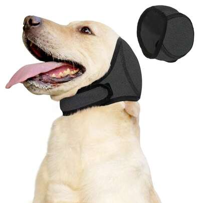 Pet Dog Calming Anxiety Headwear, Waterproof Ear Cover For Swimming, Anxiety Relief Headgear