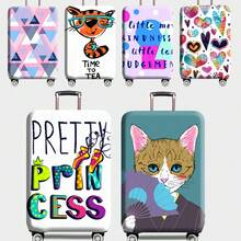 1件装可爱猫虎纹行李箱套，弹性行李箱保护套，适用于大多数标准尺寸行李箱，旅行必备，适合度假、商务出行 - 可机洗涤纶材质，旅行配件，趣味旅行设计，触感光滑，度假必备，轻便旅行配件，男女通用，机场和火车站的理想之选，机场必备 - 彩色 - 查看 7