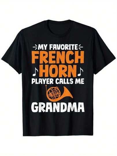 Camiseta Gráfica Mi Favorito Francotono Me Llama Abuela - Divertida Camiseta para Amantes de la Música, Hombre y Mujer, Manga Corta Suave y Transpirable, Corte Relajado, Camiseta de Mantequilla de Maní, Camiseta Gráfica para Hombre