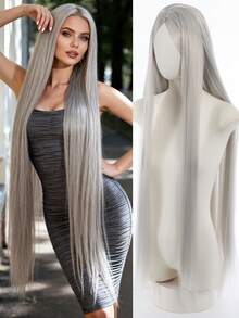 Synthetic 40 Inch Long Straight Head Wig, Suitable For Party Role-Playing, Music Festivals, Halloween Wear - Multicolor - View 19