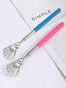 2 Stücke ausziehbare Rückenkratzer, Edelstahl tragbare teleskopische Gummigriff Rückenkratzer als Geschenk zu Thanksgiving, Geburtstag, Weihnachten, Schule, Reise, Reiseaccessoires, Haushaltsartikel, Spa, Massagetool, Massage, Massagegerät, Spa