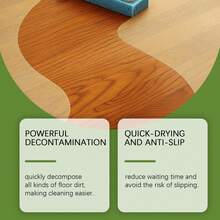 Popular Hot Cleaning Items - Floor Cleaner, Lemon Mint Scent, Suitable Bedroom, Living Room, Kitchen, Bathroom Floor Stain Removal, Floor Gloss Maintenance Cleaner, 10oz - 1 - 查看 3