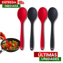 Set Of 6 Silicone Spoons, 28cm. Durable For Your Kitchen. Useful For Your Recipes. Premium. - SET 03 CUCHARAS DE SILICONA - Ver 8
