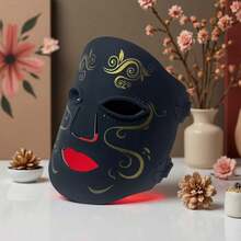 Led Face Mask Light Therapy, 7 Colors LED Light Therapy Mask For Facial Skin Care, Colorful LED Beauty Mask, Led Mask Therapy Facial - 黑色 - 查看 6