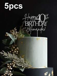 1/3/5 piezas Decoración para pastel de boda, Decoración personalizada para pastel, Decoración rústica para pastel de boda, Decoración personalizada Sr. y Sra. para pastel, Decoración para pastel de boda, Boda dorada, Diseño elegante - Multicolor - Ver 9