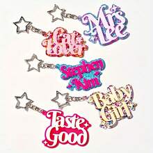 Personalisierter doppelschichtiger Acryl-Schlüsselanhänger - graviert individuell, romantisches Valentinstags-Geschenk geeignet für Paare und Geliebte, elegantes Souvenir, langanhaltend Design, perfekt für Taschen und besondere Anlässe - Verschiedenfarbig - Übersicht 5