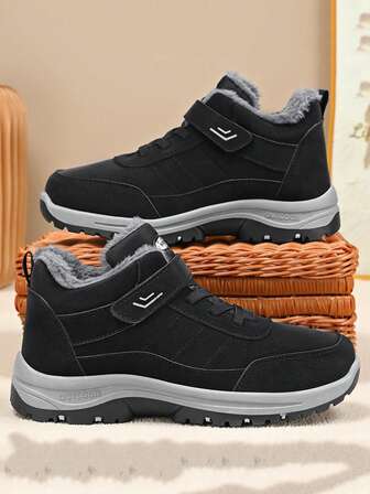 Autumn/Winter Casual Sports Shoes, Teenager & Couple Shoes, Campus Student Outdoor Sports Running Shoes, Hiking Shoes, Snow Boots, Wear-Resistant Anti-Slip, Hook And Loop Convenient To Wear