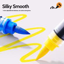 120色直涂式丙烯马克笔，辉柏嘉大容量，色彩鲜艳，超强色彩叠加能力，自动控墨，流畅强力覆盖，高精度，适用于画布、岩石、木材、石头、玻璃等多种材质。创意礼品之选，2026年返校必备美术用品文具。 - 彩色 - 查看 11