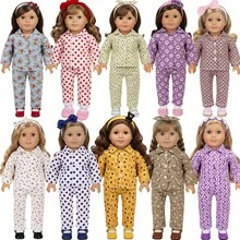 Soft & Comfortable Pajamas For 16" Baby Dolls & 18" American Girl Dolls, Multiple Cute Christmas Cartoon Prints, Easy To Put On/Take Off, Great Gift For Boys & Girls Birthday Or Christmas (Doll Not Included) - Multicolor - View 2