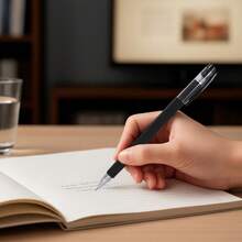 22pcs Set (2 Pens (1 Bullet Tip & 1 Syringe Tip) + 20 Refills, Quick-Drying Gel Ink Pens, Suitable For Daily Office, Calligraphy Practice, Etc.) - Black Pen + Refill - View 4