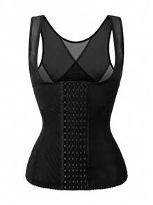 Women's Breasted Body Shaping Bra Corset, Push-Up Vest Design, Body-Slimming Waistband And Abdominal Shaping, It Is Not Only A Postpartum Corset, A Belly Belt, But Also A Must-Have Item During Pregnancy And A Weight Loss Girdle - 黑色 - 查看 5