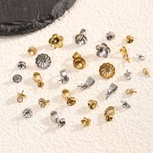 10/20 Pieces Stainless Steel 18K Gold-Plated Flower Multiple Styles Beads Cap DIY Charms Jewelry Making Accessories Beads Accessories Woman's Stainless Steel Jewellery Making Accessories Stainless Steel Ladies' Jewellery Woman's Handmade Accessories Suitable For Ladies' Daily Wear